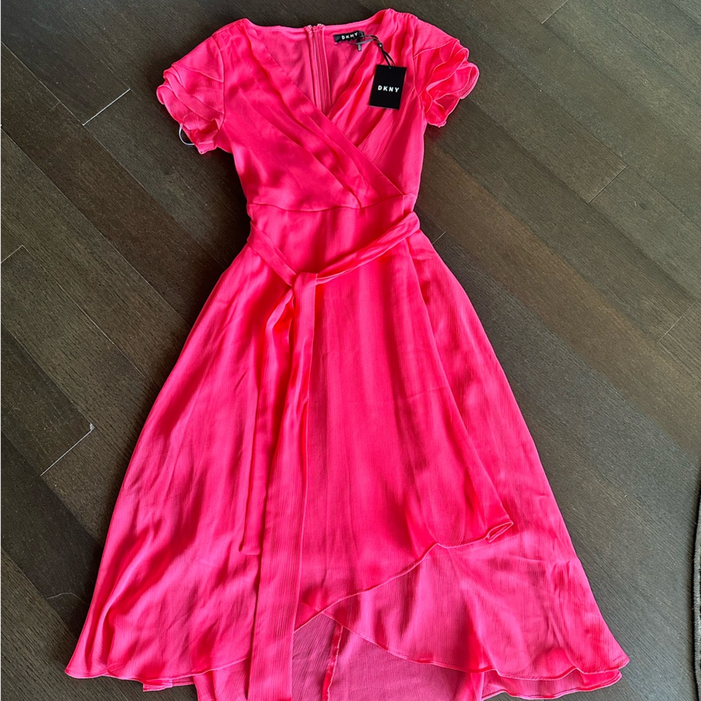 DKNY midi dress Barbie theme